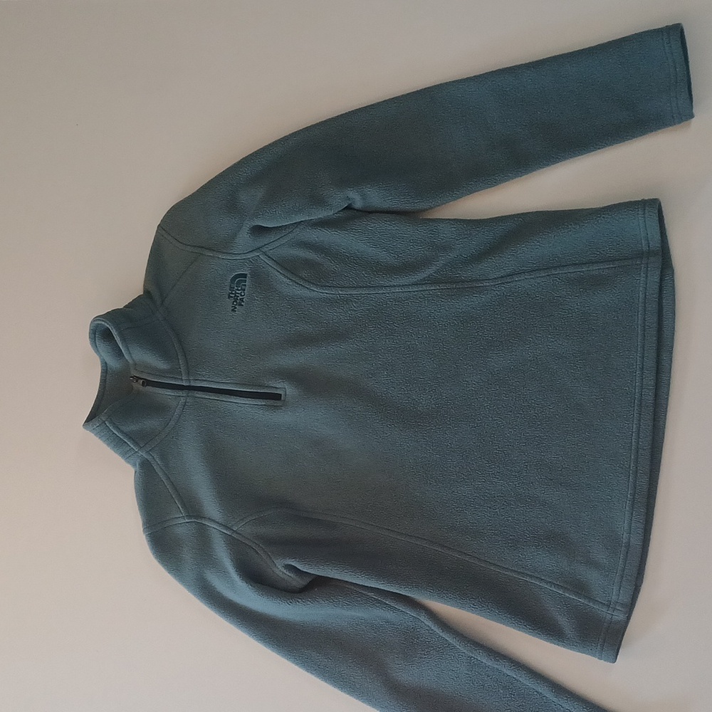 The North Face 3/4 zip fleece light green women's small
